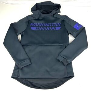 Adidas Huskies University of Washington Player Issue Womens XS Pullover Black